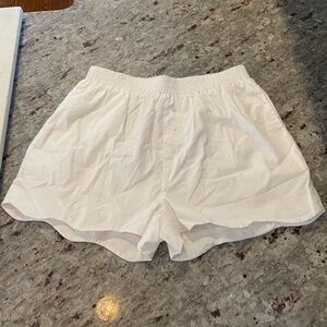 Sofie The Label White Button-Front Shorts (size L)